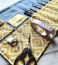 Geometric Yellow Crochet Hook Roll - Image 2