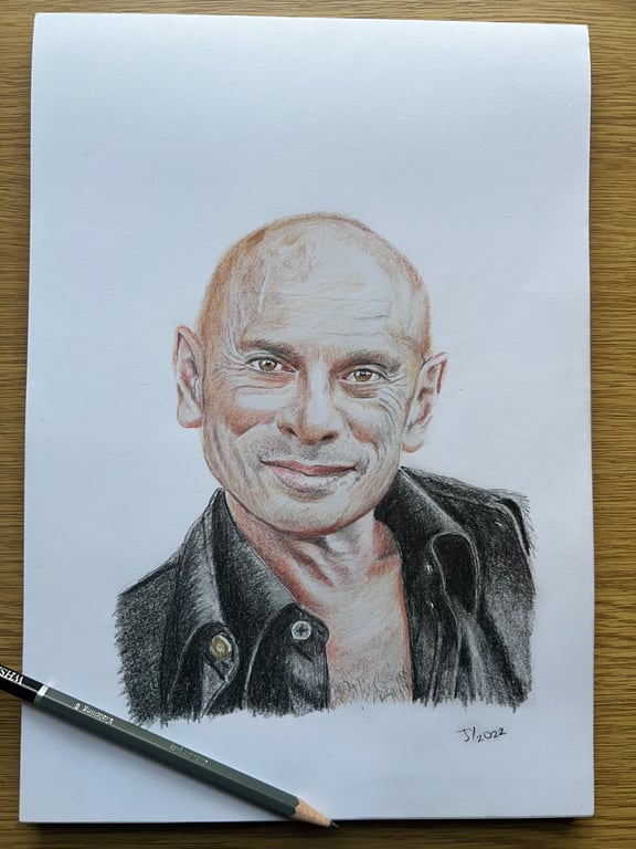 Original artwork of Yul Brynner in A4 size