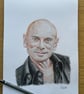 Original artwork of Yul Brynner in A4 size