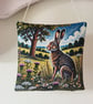 Hand Printed Summer Hare Fabric Hanging Decoration Scented with Lavender or Rose - Image 5