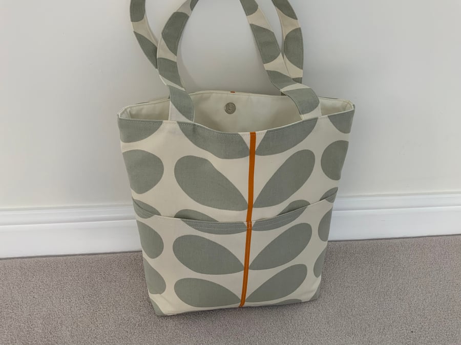 Beautiful Tote Bag with External Pockets, Orla Kieley, Shopping Bag, Beach Bag