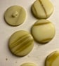Set of 7, 3cm vintage flat button neutral colours - Image 3