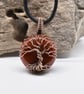 Carnelian and Copper Tree of Life Pendant - Image 4