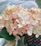 Peachy pink hydrangea flower stem - Image 1