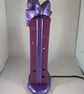Purple Glittery Ceramic Present Parcel Table Lamp Light Ornament Decoration. - Image 2