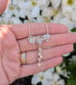 Silver moonstone necklace inspired by lichen - Image 2
