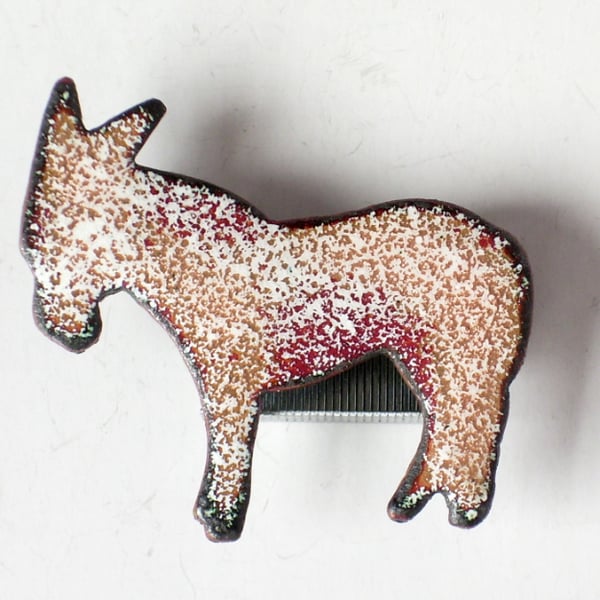 white donkey brooch No.4