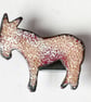 white donkey brooch No.4 - Image 1