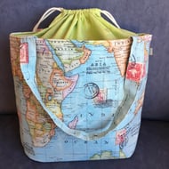 Map of the World Drawstring bag - Folksy