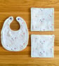 Newborn Baby Boxed Gift Set-Bib & Matching Baby Wipes Bib-Pig Design-BGS23 - Image 2