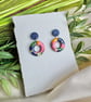 Rich Autumn Polymer Clay Hoop Earrings - Image 2