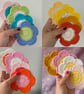 Crotchet flower coasters - Image 1