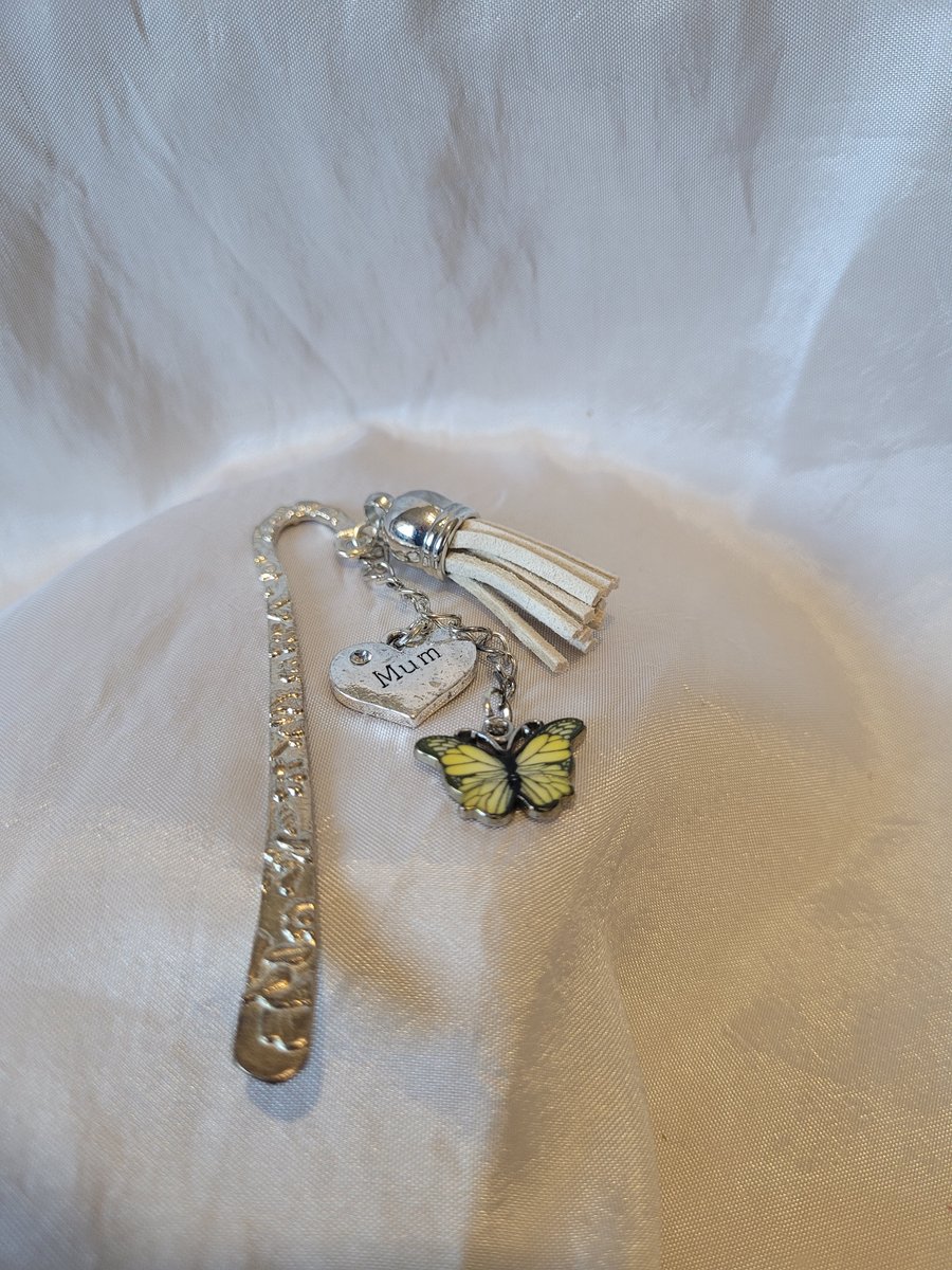 Mothers Day Metal Bookmark - Yellow Butterfly