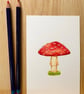 Toadstool - Original Watercolour Pencil Painting Illustration - Image 3