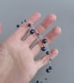 Navy Floating Pearl Necklace - Dark Blue Three Strand Jewellery Gifts for Women - Image 4