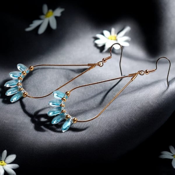 Teardrop earrings, boho jewellelry