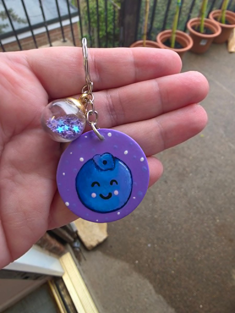 Cute Blueberry Keyring 