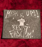 mask up resist fascism sticker