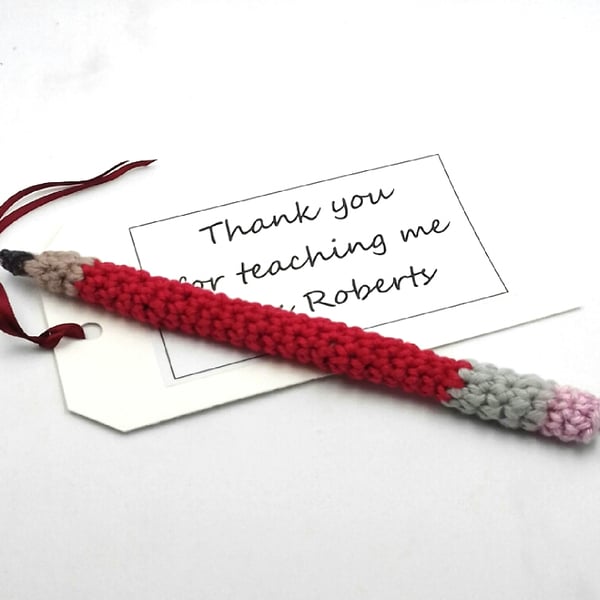 Thank You Teacher  Crochet Pencil 