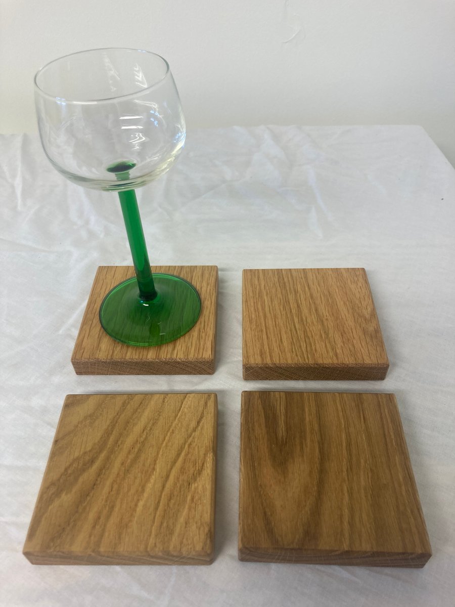 Solid Oak Coasters (pack of 6)