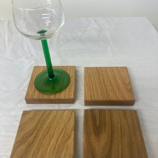 Solid Oak Coasters (pack of 6)