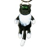 black and white or tuxedo cat enamel  pendant