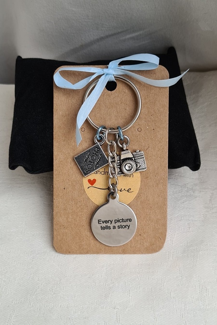 Gorgeous Every Picture Tells A Story Key Ring - style 1 - Key Chain Bag Charm
