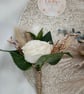 Woodland White Brides Bouquet and Buttonhole  - Image 4