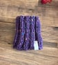 Dog Neck Warmer Snood - Handknit - Chunky Tweed - Purple - Image 2