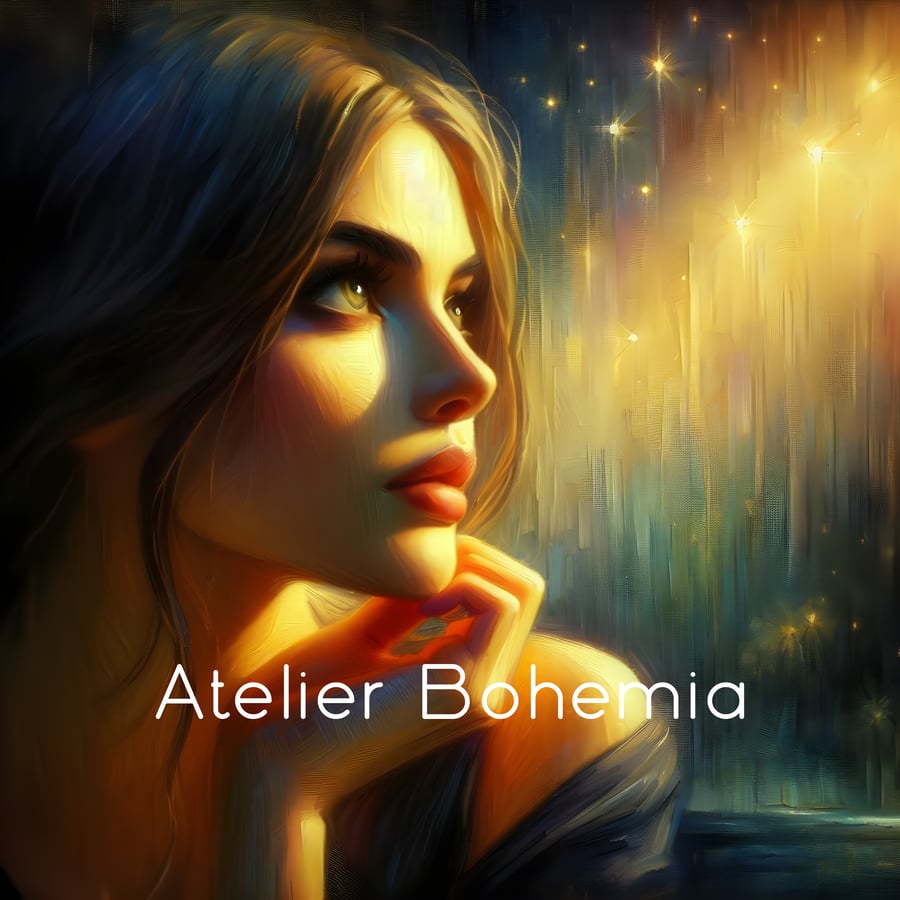 PRINTABLE Art, The Stargazer, Original Artwork, Unique Piece