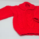 Child's Chunky Red Jumper