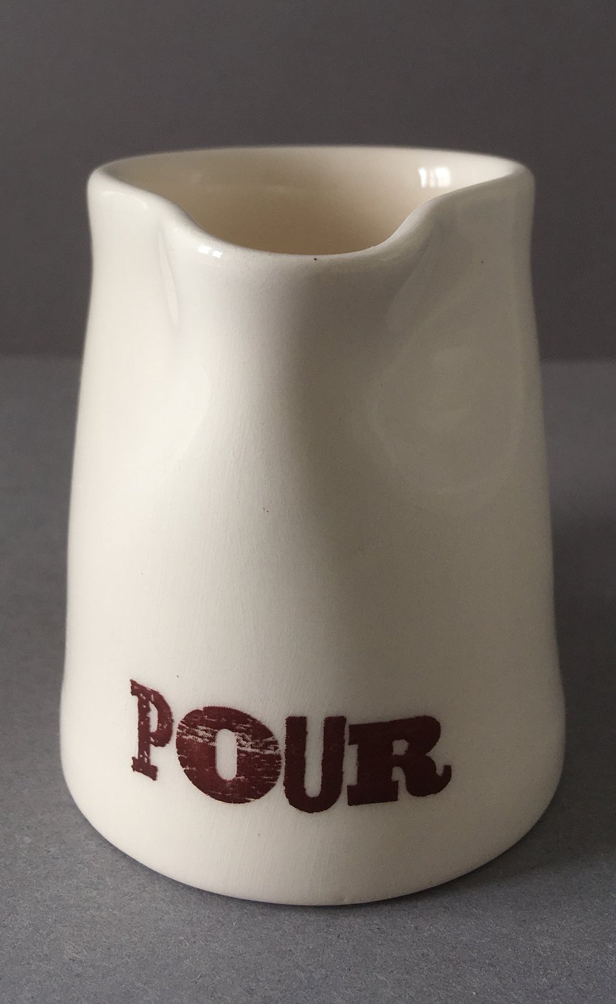 Pourer. Jug. Speckled matt glaze handle. Ceramic.Handmade.Custard. Cream. Pour.