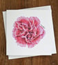 Carnation Blank Floral Card - Image 2