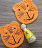 Tiger crochet coasters - Image 1