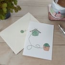 Greetings Card with Original Knitting Design