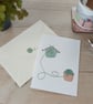 Greetings Card with Original Knitting Design - Image 1