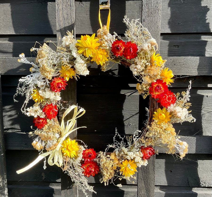Dried Flower Wreath - Embers