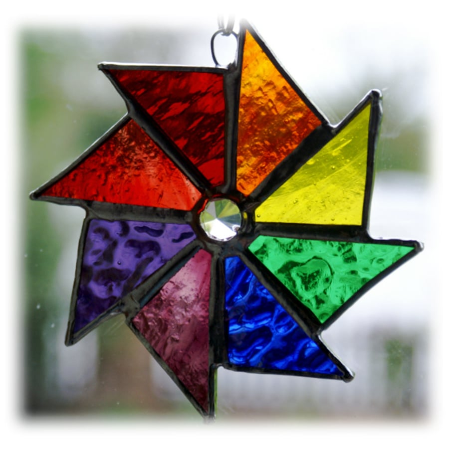 Colour Wheel Suncatcher Stained Glass Rainbow