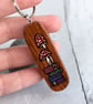 Fungi in the library. Pyrography key ring. - Image 3