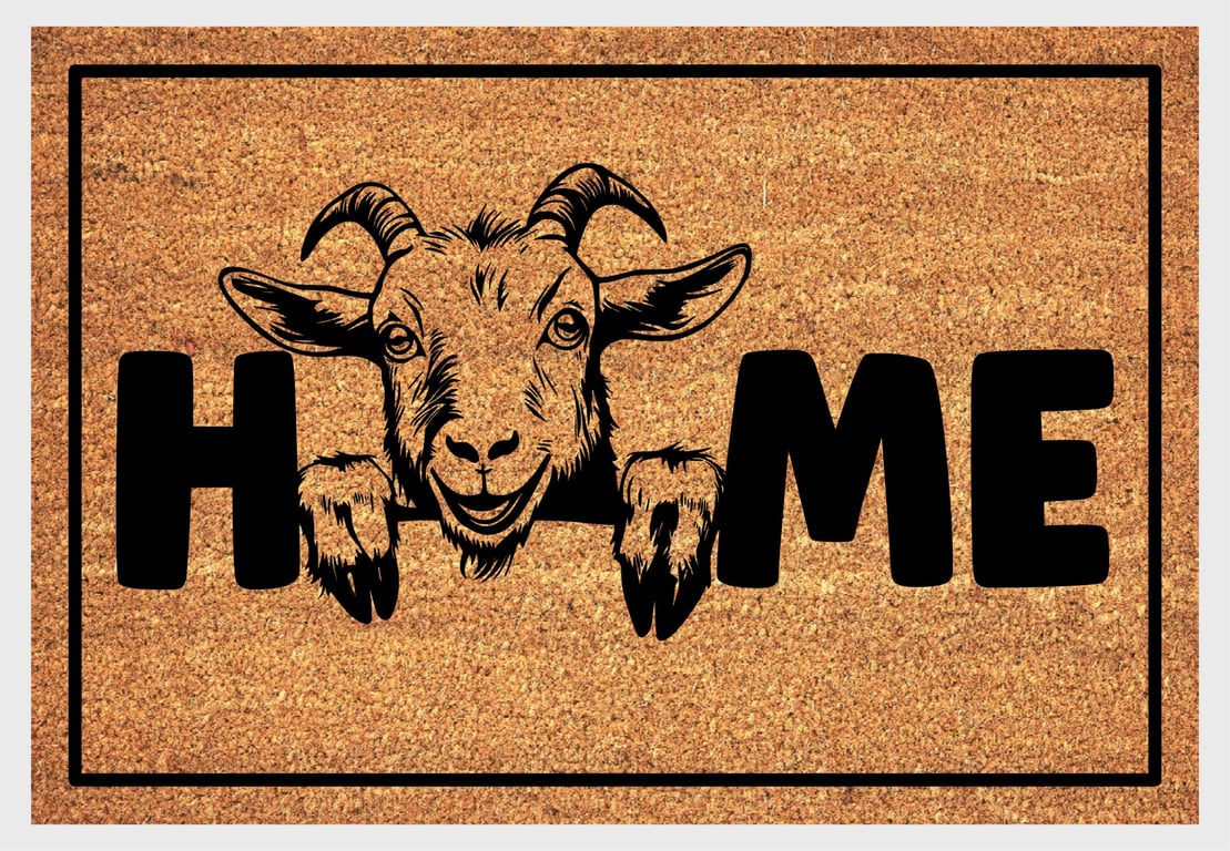 Goat Home Door Mat No.2 - Goat Welcome Mat - 3 Sizes