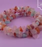 Pastel Gemstone Memory Wire Bracelet - Image 1
