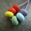 lampwork rainbow spacer beads