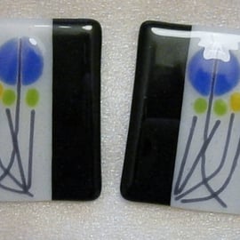 Charles Rennie Mackintosh inspired fused glass coasters