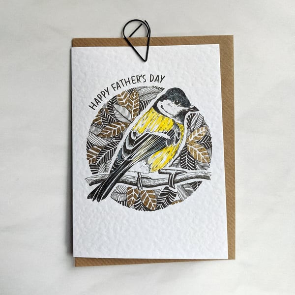 Great Tit Father's Day Card