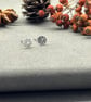 Handmade Sterling Silver Halloween Cobweb Stud Earrings - Image 3