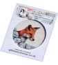 Red fox pocket mirror - 58mm (2.25 inches) round