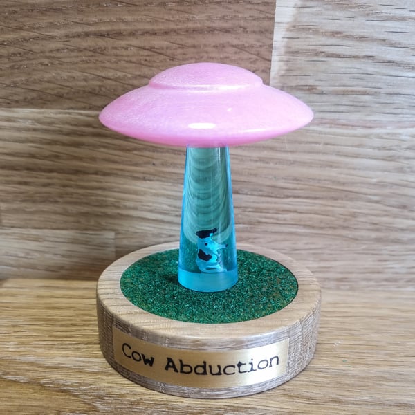 UFO Cow Abduction With Flickering Light