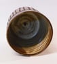 Planter or Utensil Holder Black Clay striped glaze. - Image 3