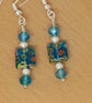 Turquoise Millefiori Earrings - Image 6