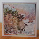 Advent Calendar Style Christmas Card - Sheep